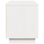 vidaXL Comodă TV, alb, 110,5x35x44 cm, lemn masiv de pin