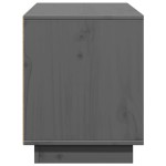 vidaXL Comodă TV, gri, 110,5x35x44 cm, lemn masiv de pin vidaXL Comodă TV, gri, 110,5x35x44 cm, lemn masiv de pin