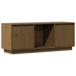 vidaXL Comodă TV, maro miere, 110,5x35x44 cm, lemn masiv de pin vidaXL Comodă TV, maro miere, 110,5x35x44 cm, lemn masiv de pin