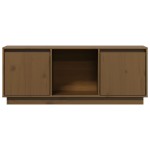vidaXL Comodă TV, maro miere, 110,5x35x44 cm, lemn masiv de pin vidaXL Comodă TV, maro miere, 110,5x35x44 cm, lemn masiv de pin