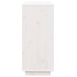 vidaXL Dulap, alb, 74x35x80 cm, lemn masiv de pin
