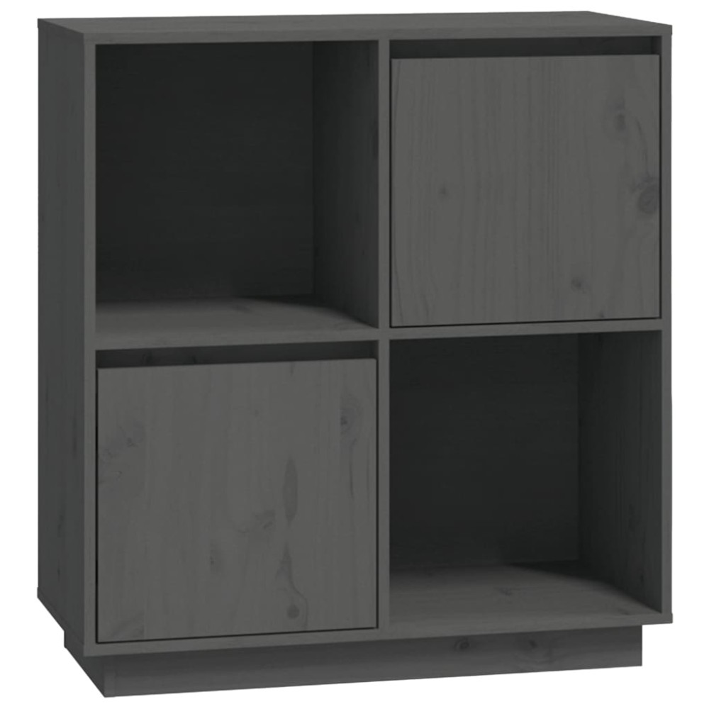 vidaXL Dulap, gri, 74x35x80 cm, lemn masiv de pin