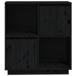 vidaXL Dulap, negru, 74x35x80 cm, lemn masiv de pin