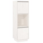 vidaXL Dulap înalt, alb, 38x35x117 cm, lemn masiv de pin