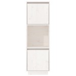 vidaXL Dulap înalt, alb, 38x35x117 cm, lemn masiv de pin