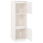 vidaXL Dulap înalt, alb, 38x35x117 cm, lemn masiv de pin