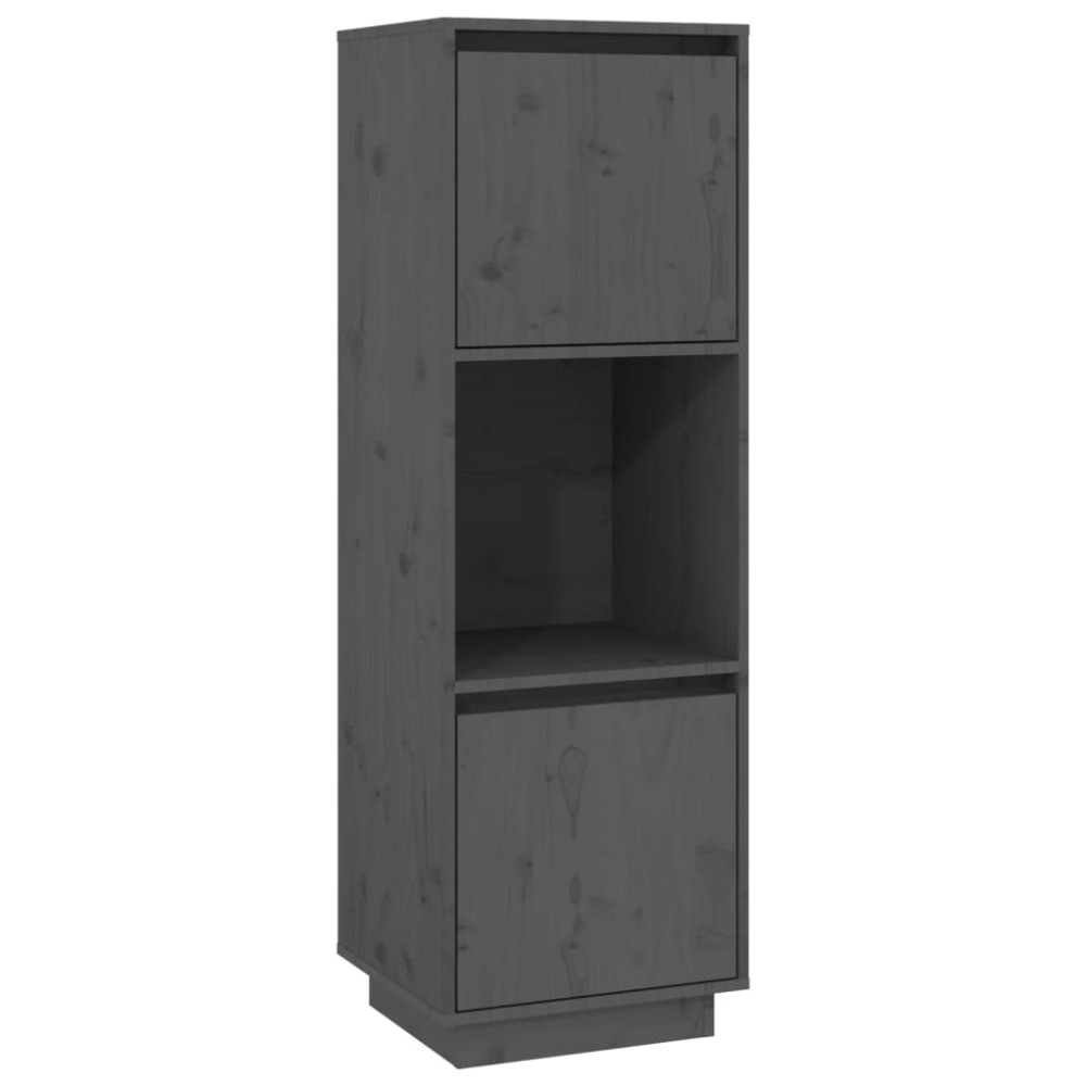 vidaXL Dulap înalt, gri, 38x35x117 cm, lemn masiv de pin