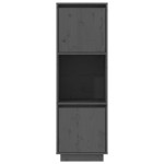 vidaXL Dulap înalt, gri, 38x35x117 cm, lemn masiv de pin