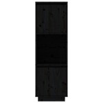 vidaXL Dulap înalt, negru, 38x35x117 cm, lemn masiv de pin
