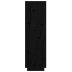 vidaXL Dulap înalt, negru, 38x35x117 cm, lemn masiv de pin