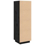 vidaXL Dulap înalt, negru, 38x35x117 cm, lemn masiv de pin