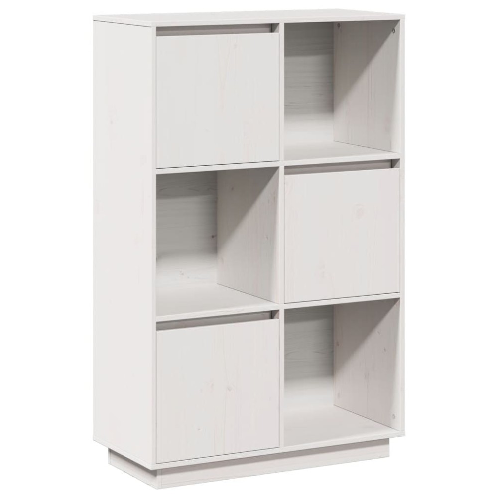 vidaXL Dulap înalt, alb, 74x35x117 cm, lemn masiv de pin
