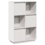 vidaXL Dulap înalt, alb, 74x35x117 cm, lemn masiv de pin vidaXL Dulap înalt, alb, 74x35x117 cm, lemn masiv de pin