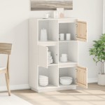 vidaXL Dulap înalt, alb, 74x35x117 cm, lemn masiv de pin vidaXL Dulap înalt, alb, 74x35x117 cm, lemn masiv de pin