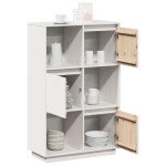 vidaXL Dulap înalt, alb, 74x35x117 cm, lemn masiv de pin vidaXL Dulap înalt, alb, 74x35x117 cm, lemn masiv de pin