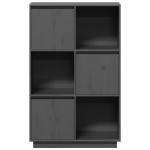 vidaXL Dulap înalt, gri, 74x35x117 cm, lemn masiv de pin