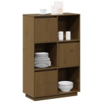 vidaXL Dulap înalt, maro miere, 74x35x117 cm, lemn masiv de pin