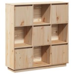 vidaXL Dulap înalt, 110,5x35x117 cm, lemn masiv de pin vidaXL Dulap înalt, 110,5x35x117 cm, lemn masiv de pin