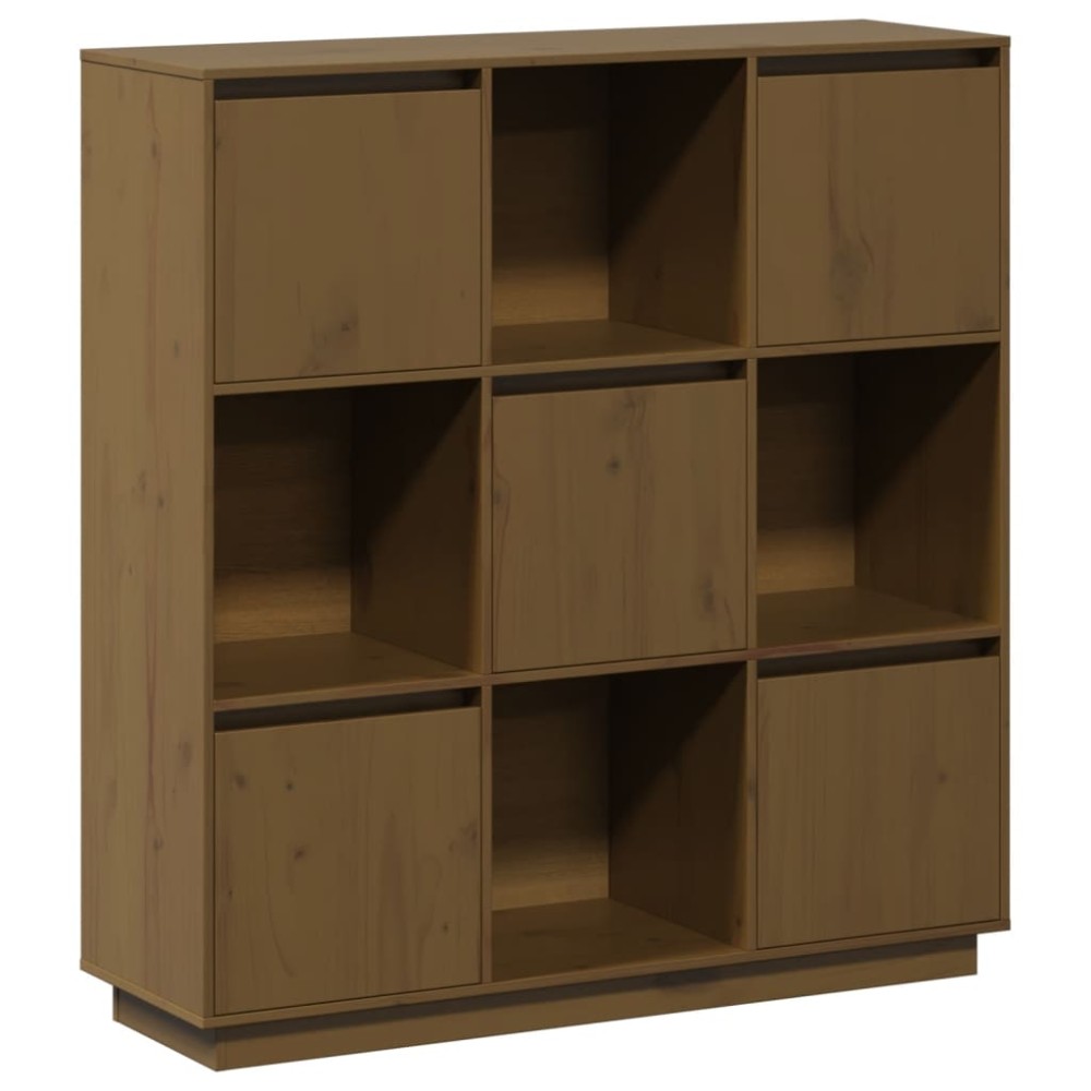 vidaXL Dulap înalt, maro miere, 110,5x35x117 cm, lemn masiv de pin