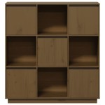 vidaXL Dulap înalt, maro miere, 110,5x35x117 cm, lemn masiv de pin
