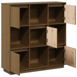 vidaXL Dulap înalt, maro miere, 110,5x35x117 cm, lemn masiv de pin