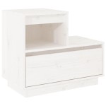 vidaXL Noptiere, 2 buc., alb, 60x34x51 cm, lemn masiv de pin vidaXL Noptiere, 2 buc., alb, 60x34x51 cm, lemn masiv de pin