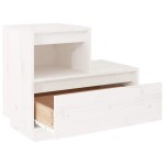 vidaXL Noptiere, 2 buc., alb, 60x34x51 cm, lemn masiv de pin vidaXL Noptiere, 2 buc., alb, 60x34x51 cm, lemn masiv de pin