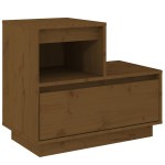 vidaXL Noptiere, 2 buc, maro miere, 60x34x51 cm, lemn masiv de pin