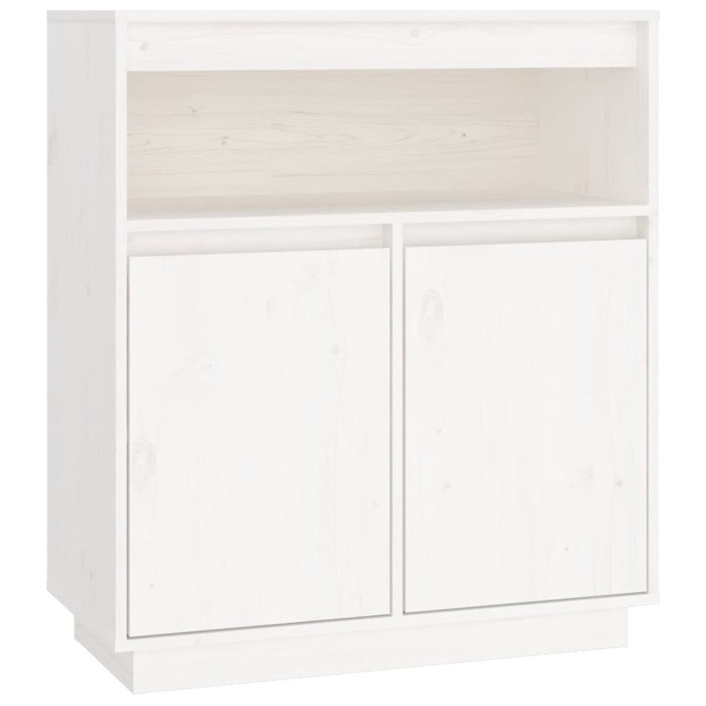 vidaXL Servantă, alb, 70x34x80 cm, lemn masiv de pin