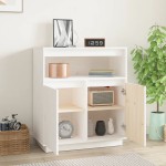 vidaXL Servantă, alb, 70x34x80 cm, lemn masiv de pin vidaXL Servantă, alb, 70x34x80 cm, lemn masiv de pin
