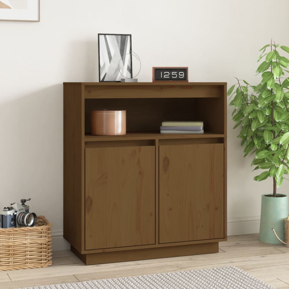 vidaXL Servantă, maro miere, 70x34x80 cm, lemn masiv de pin