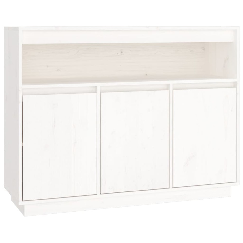 vidaXL Servantă, alb, 104,5x34x80 cm, lemn masiv de pin