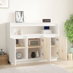 vidaXL Servantă, alb, 104,5x34x80 cm, lemn masiv de pin vidaXL Servantă, alb, 104,5x34x80 cm, lemn masiv de pin