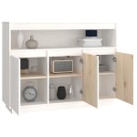 vidaXL Servantă, alb, 104,5x34x80 cm, lemn masiv de pin vidaXL Servantă, alb, 104,5x34x80 cm, lemn masiv de pin