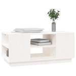 vidaXL Măsuță de cafea, alb, 90x49x40,5 cm, lemn masiv de pin