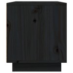 vidaXL Comodă TV, negru, 80x35x40,5 cm, lemn masiv de pin