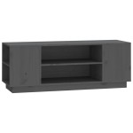 vidaXL Comodă TV, gri, 110x35x40,5 cm, lemn masiv de pin vidaXL Comodă TV, gri, 110x35x40,5 cm, lemn masiv de pin