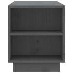 vidaXL Comodă TV, gri, 110x35x40,5 cm, lemn masiv de pin vidaXL Comodă TV, gri, 110x35x40,5 cm, lemn masiv de pin
