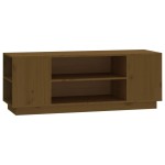 vidaXL Comodă TV, maro miere, 110x35x40,5 cm, lemn masiv de pin vidaXL Comodă TV, maro miere, 110x35x40,5 cm, lemn masiv de pin