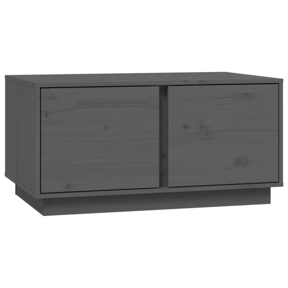 vidaXL Măsuță de cafea, gri, 80x50x40 cm, lemn masiv de pin