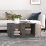 vidaXL Măsuță de cafea, gri, 80x50x40 cm, lemn masiv de pin vidaXL Măsuță de cafea, gri, 80x50x40 cm, lemn masiv de pin