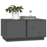vidaXL Măsuță de cafea, gri, 80x50x40 cm, lemn masiv de pin vidaXL Măsuță de cafea, gri, 80x50x40 cm, lemn masiv de pin