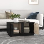 vidaXL Măsuță de cafea, negru, 80x50x40 cm, lemn masiv de pin vidaXL Măsuță de cafea, negru, 80x50x40 cm, lemn masiv de pin