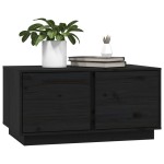 vidaXL Măsuță de cafea, negru, 80x50x40 cm, lemn masiv de pin vidaXL Măsuță de cafea, negru, 80x50x40 cm, lemn masiv de pin