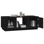 vidaXL Măsuță de cafea, negru, 110x50x40 cm, lemn masiv de pin vidaXL Măsuță de cafea, negru, 110x50x40 cm, lemn masiv de pin