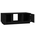 vidaXL Măsuță de cafea, negru, 110x50x40 cm, lemn masiv de pin vidaXL Măsuță de cafea, negru, 110x50x40 cm, lemn masiv de pin