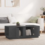vidaXL Măsuță de cafea, gri, 110x50x40 cm, lemn masiv de pin