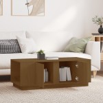 vidaXL Măsuță de cafea, maro miere, 110x50x40 cm, lemn masiv de pin vidaXL Măsuță de cafea, maro miere, 110x50x40 cm, lemn masiv de pin