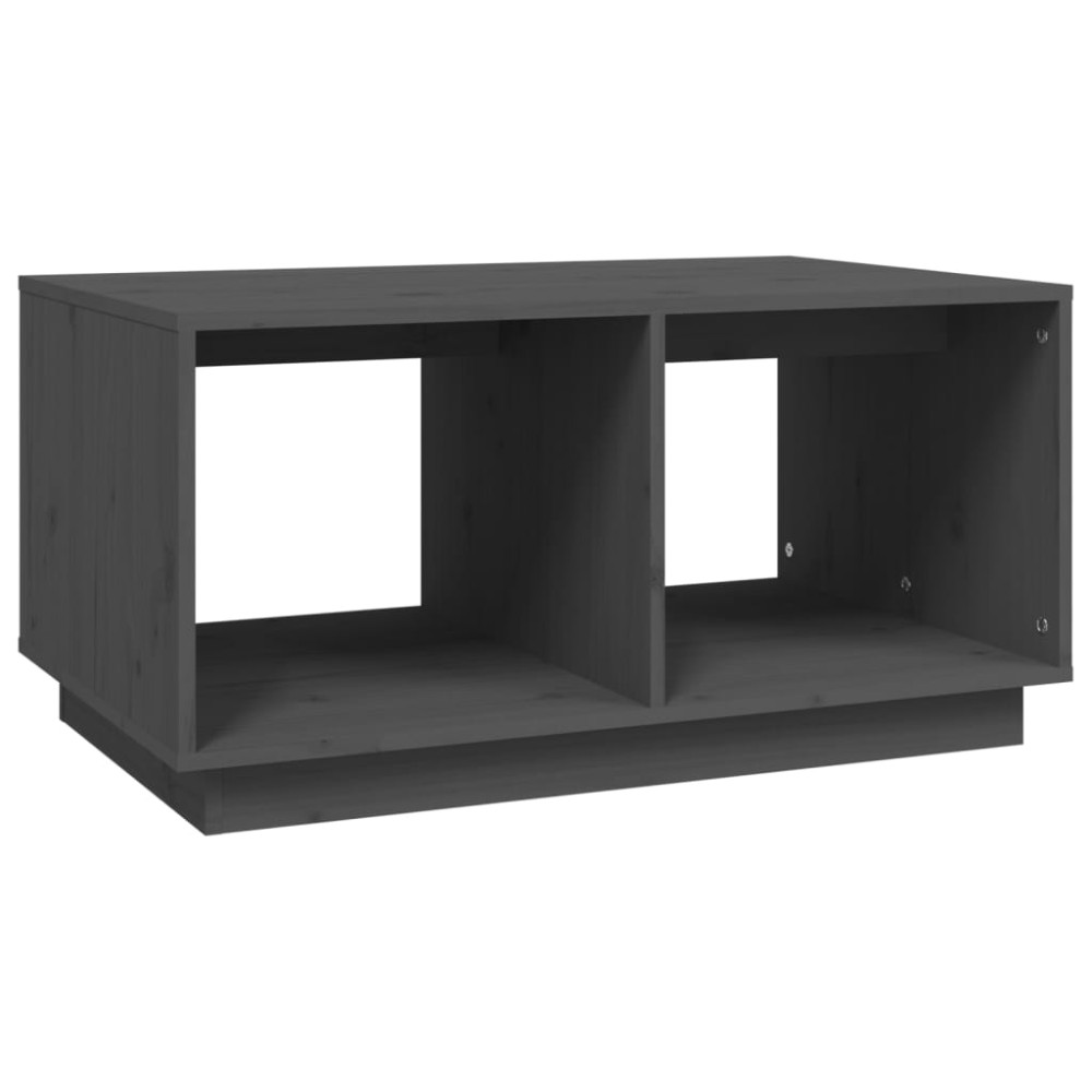 vidaXL Măsuță de cafea, gri, 80x50x40 cm, lemn masiv de pin