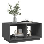 vidaXL Măsuță de cafea, gri, 80x50x40 cm, lemn masiv de pin vidaXL Măsuță de cafea, gri, 80x50x40 cm, lemn masiv de pin